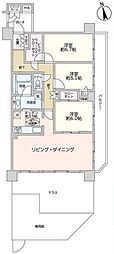 クレストフォルム市川南アクアビュー 3LDKの間取図画像