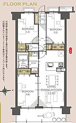 ブライトシティ船橋 3LDKの間取図画像