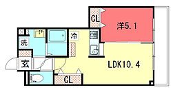ベラジオ雅び京都洛北ガーデン 1LDKの間取図画像