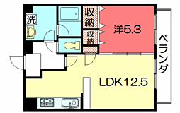 プレサンス京大南 1LDKの間取図画像