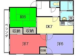 エステートピア65 3DKの間取図画像