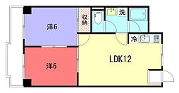 詩仙ハイム 2LDKの間取図画像