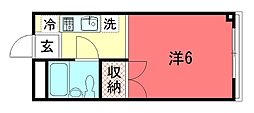 アメニティー聖護院 1Kの間取図画像