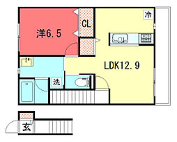 ラパスプラトー 1LDKの間取図画像