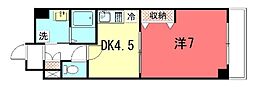 エス・キュート京都下鴨東 1DKの間取図画像