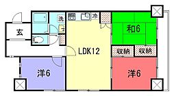 メゾンミソノ 3LDKの間取図画像