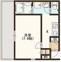 モンタネール 101 ｜ 滋賀県野洲市小篠原1940-43（賃貸アパート1K・1階・25.30㎡） その2