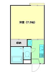 コーポ320 1Kの間取図画像