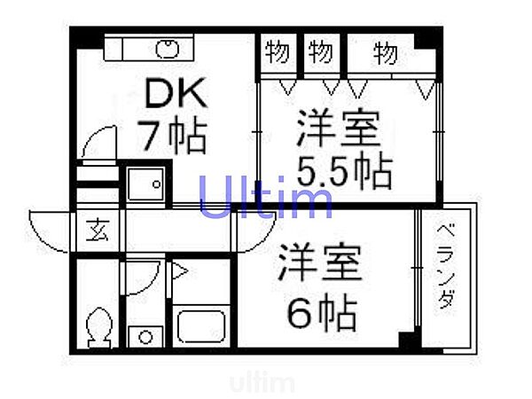 セントアミュー ｜京都府京都市伏見区北端町(賃貸マンション2DK・1階・41.00㎡)の写真 その2