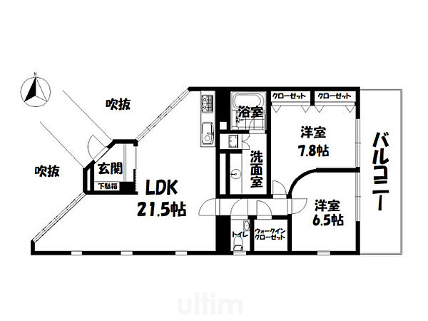 シュワルベ ｜京都府京都市上京区夷川町(賃貸マンション2LDK・9階・81.75㎡)の写真 その2