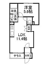 Camera幡枝  ｜ 京都府京都市左京区岩倉幡枝町（賃貸アパート1LDK・1階・40.57㎡） その2