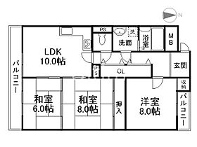 プラザ晴明館  ｜ 京都府京都市中京区晴明町（賃貸マンション3LDK・5階・85.00㎡） その2