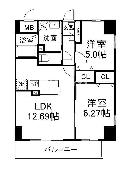 仮）西大路　新築PJ ｜京都府京都市南区吉祥院三ノ宮西町(賃貸マンション2LDK・3階・52.60㎡)の写真 その2