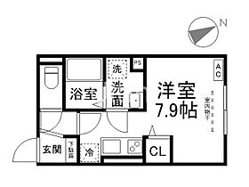 カーサ　デル　マッティーノ  ｜ 京都府京都市右京区龍安寺斎宮町（賃貸アパート1R・2階・23.73㎡） その2