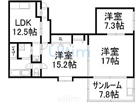 京都府京都市右京区鳴滝音戸山町（賃貸マンション3LDK・2階・148.21㎡） その2