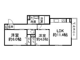 ジーエルプラス （GL PLUS）  ｜ 京都府京都市山科区西野今屋敷町（賃貸アパート2LDK・2階・48.15㎡） その2