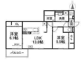 ラグーン京都六条  ｜ 京都府京都市下京区東魚屋町（賃貸アパート2LDK・3階・61.51㎡） その2