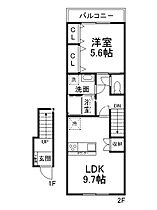 クレイドル西京極  ｜ 京都府京都市右京区西京極徳大寺団子田町（賃貸アパート1LDK・2階・41.48㎡） その2