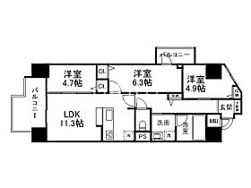 （仮称）D-ROOM左京区一乗寺樋ノ口町  ｜ 京都府京都市左京区一乗寺樋ノ口町（賃貸マンション3LDK・3階・62.92㎡） その2