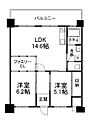 京都市醍醐中市営住宅1号棟6階8.2万円