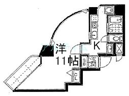 京都ステーションコート 1Kの間取図画像