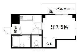 アルティスタ姉小路 1Kの間取図画像