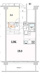 レックスガーデン大津石山 1LDKの間取図画像