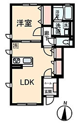 ララ 1LDKの間取図画像