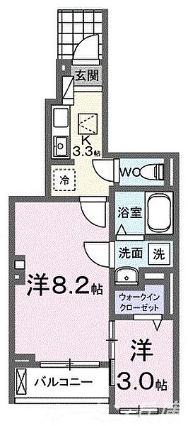 カトレア2 102｜兵庫県小野市黒川町(賃貸アパート2K・1階・34.01㎡)の写真 その2