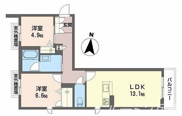 ヴィアソーレY 205｜兵庫県小野市中町(賃貸マンション2LDK・2階・66.40㎡)の写真 その2