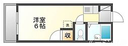 オリーブガーデン ワンルームの間取図画像