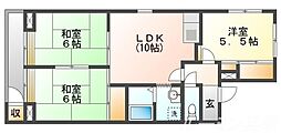 プレアール状ケ池B 3LDKの間取図画像