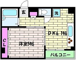 兵庫県神戸市東灘区魚崎北町２丁目（賃貸マンション1DK・4階・25.09㎡） その2