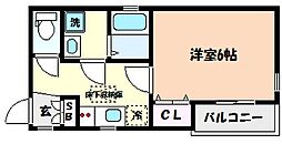 CoLaBo住吉駅前North 1Kの間取図画像