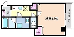 ドエル芦屋WEST 1Kの間取図画像