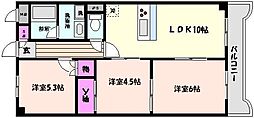 サンプラザ本山南 3LDKの間取図画像