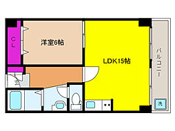 ハッピーコート魚崎 2LDKの間取図画像