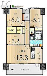 間取図画像 3LDK