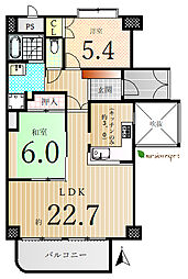 アークブリッジ壱番館 2LDKの間取図画像