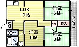 玉手山ハイツ3号館 302 ｜ 大阪府柏原市玉手町（賃貸マンション3LDK・3階・51.00㎡） その2