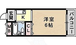 千幸ハイツ 1Kの間取図画像