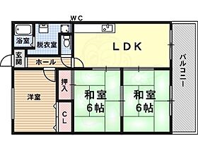 パークロイヤル宮山  ｜ 大阪府藤井寺市野中２丁目（賃貸マンション3LDK・3階・58.00㎡） その2