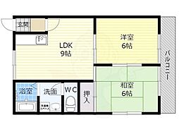 大清青谷ハイツ 2LDKの間取図画像