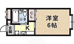 シングルライフ 1Kの間取図画像
