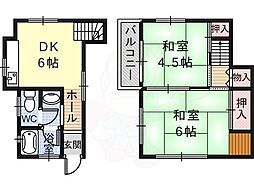 羽曳が丘西4丁目貸家