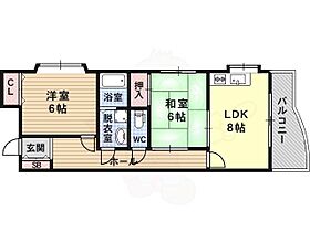 マツヤビル1 502 ｜ 大阪府羽曳野市白鳥１丁目（賃貸マンション2LDK・5階・56.00㎡） その2