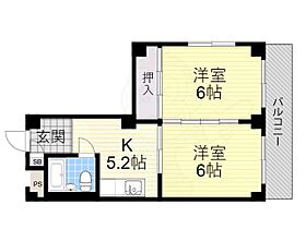 ビューハイム西村  ｜ 大阪府柏原市国分本町７丁目（賃貸マンション2K・3階・30.72㎡） その2