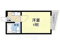 第7セイワコート 1Kの間取図画像