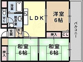 松井第3マンション 102 ｜ 大阪府藤井寺市惣社１丁目（賃貸マンション3LDK・1階・58.00㎡） その2