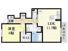 D-roomアエール  ｜ 大阪府八尾市長池町１丁目48番2号（賃貸アパート1LDK・1階・46.57㎡） その2